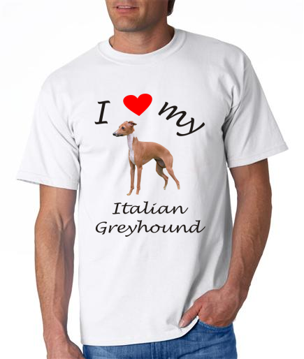Dogs - Italian Greyhound Picture on a Mens Shirt